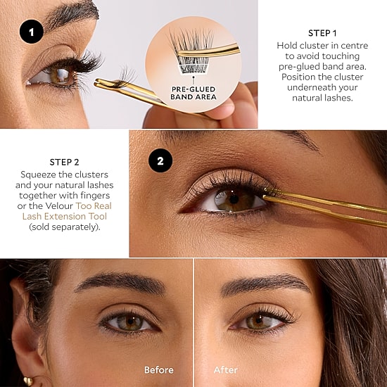 Velour Lashes Velour-Xtensions Self-Stick Clusters: Soft & Wispy
