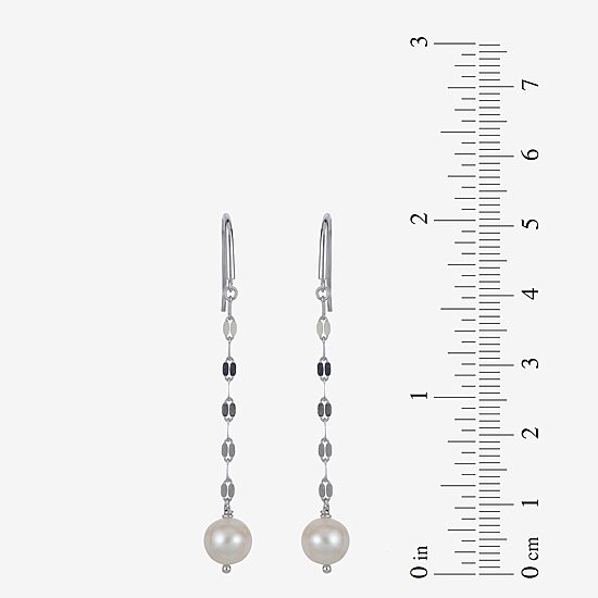 7-8Mm Cultured Freshwater Pearl Sterling Silver Earrings