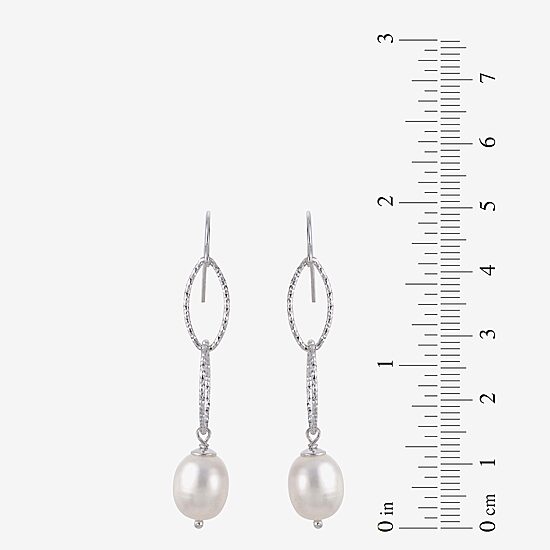 8.5-9Mm Cultured Freshwater Pearl Sterling Silver Earrings