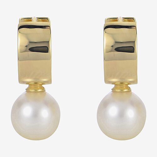 Womens White Cultured Freshwater Pearl 14K Gold Over Silver Drop Earrings, One Size