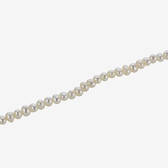 Womens White Sterling Silver 13 Inch Strand Necklace