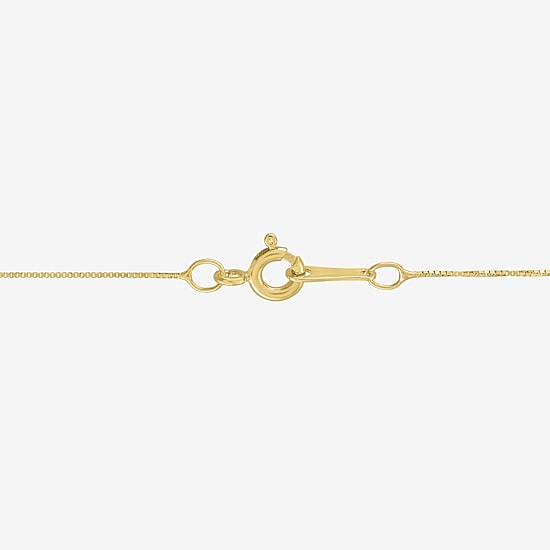 Womens Lab Created Gemstone & 1/4 CT. T.W. Lab Grown Diamond 10K Gold Oval Pendant Necklace