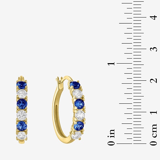Gemstone 14K Gold Over Silver 3 Pair Jewelry Set