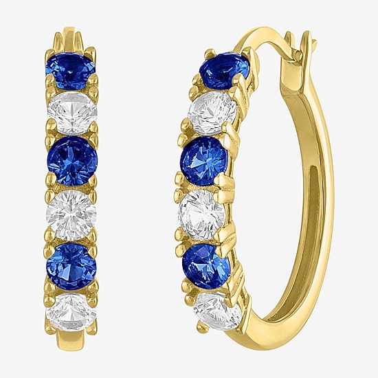 Gemstone 14K Gold Over Silver 3 Pair Jewelry Set