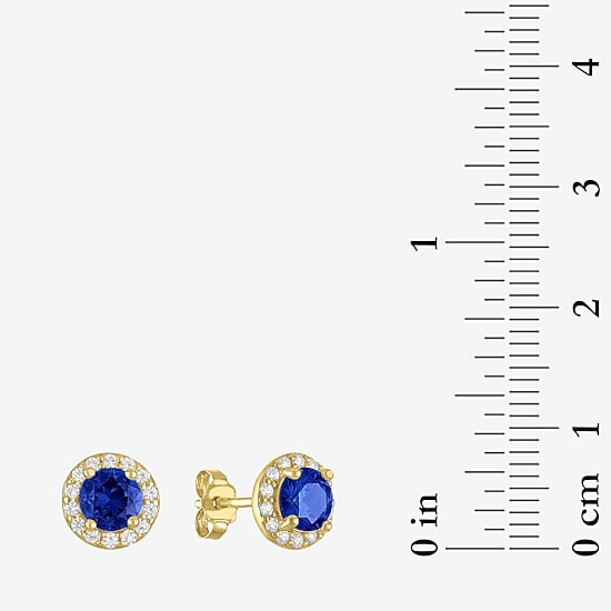 Gemstone 14K Gold Over Silver 3 Pair Jewelry Set