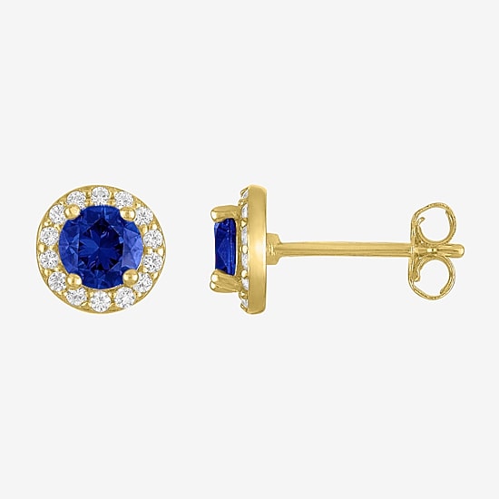 Gemstone 14K Gold Over Silver 3 Pair Jewelry Set