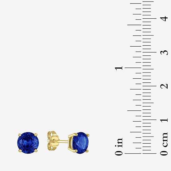 Gemstone 14K Gold Over Silver 3 Pair Jewelry Set