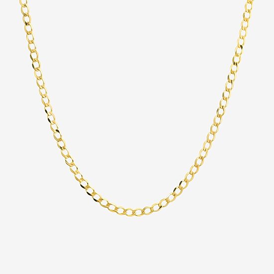 Made in Italy Unisex Adult 10K Gold 20 Inch Curb Chain Necklace