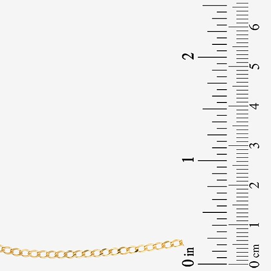 Made in Italy Unisex Adult 10K Gold 20 Inch Curb Chain Necklace
