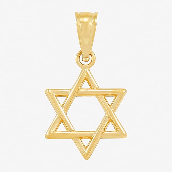 Star Of David Unisex Adult 14K Gold Star Pendant