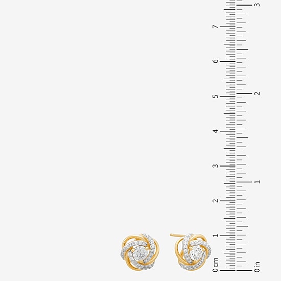 Diamonart Womens 1 1/3 CT. T.W. Cubic Zirconia 14K Gold Over Silver 2-pc. Jewelry Set