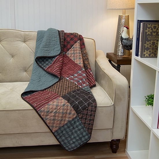 Donna Sharp Appalachia Plaid Washable Hypoallergenic Midweight Throw