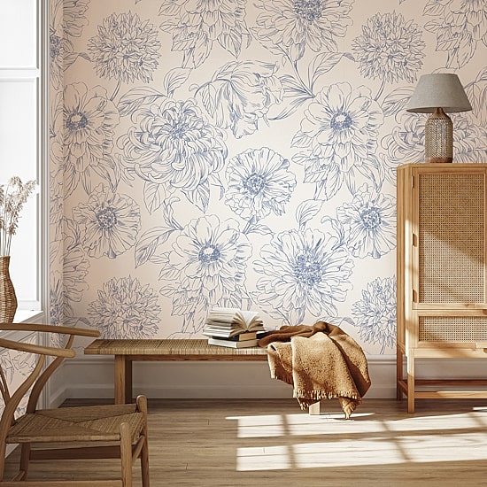 Tempaper Floral Blooms Mural Wallpaper
