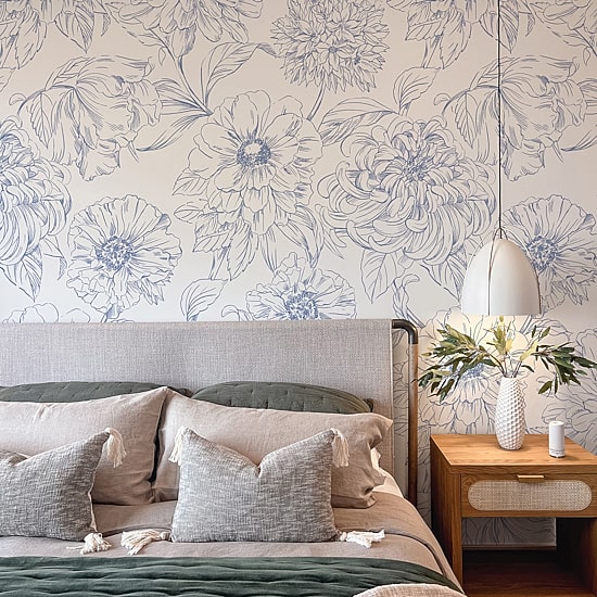 Tempaper Floral Blooms Mural Wallpaper