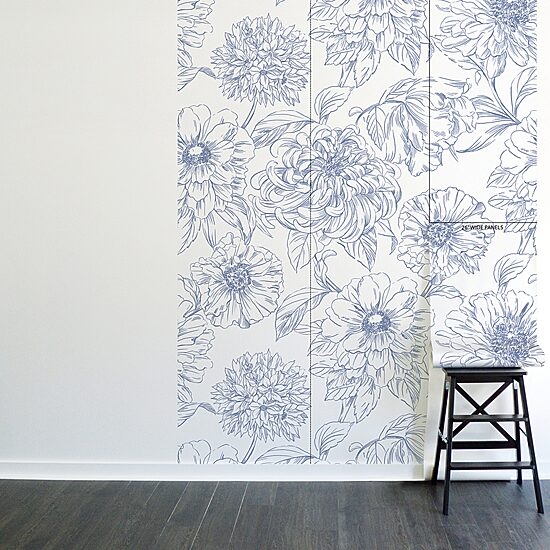 Tempaper Floral Blooms Mural Wallpaper