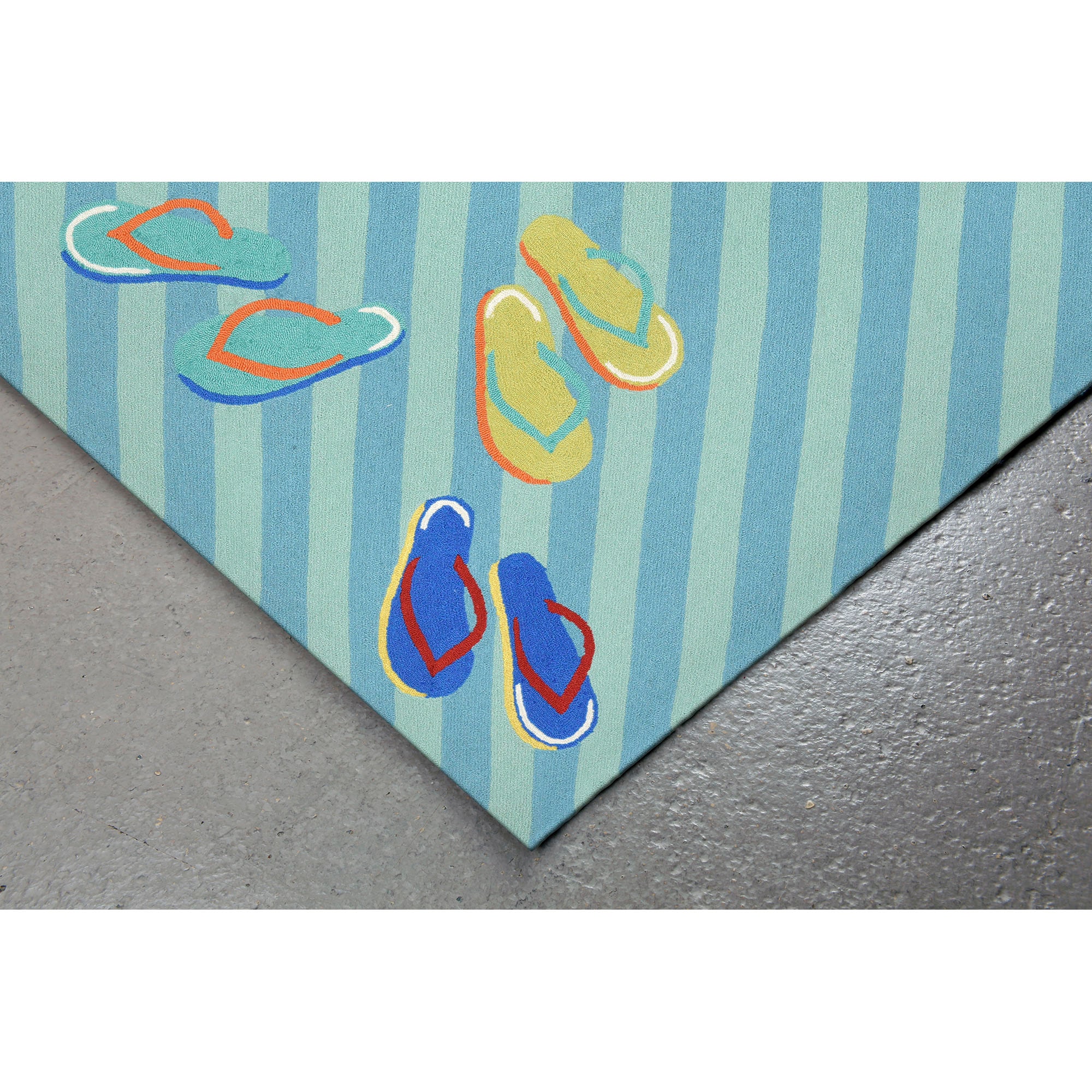Liora Manne Frontporch Flip Flops Hand Tufted Indoor Outdoor Rectangular Accent Rug