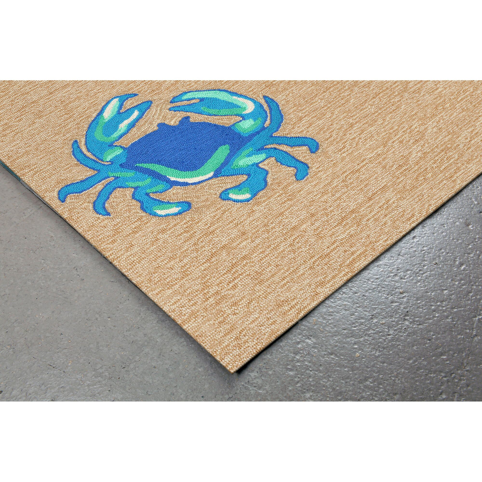 Liora Manne Frontporch Crabs Animal Hand Tufted Indoor Outdoor Rectangular Accent Rug