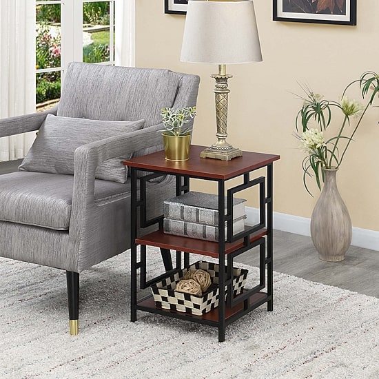 Convenience Concepts Metal Living Room Collection Storage End Table