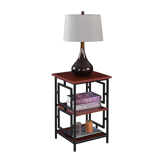 Convenience Concepts Metal Living Room Collection Storage End Table