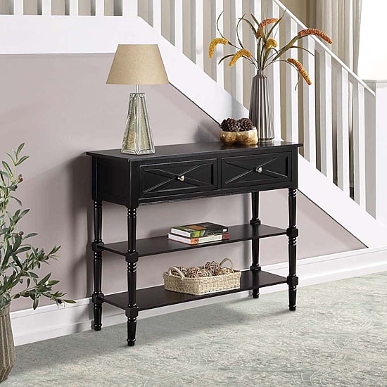 Convenience Concepts Country Living Room Collection 2-Drawer Console Table