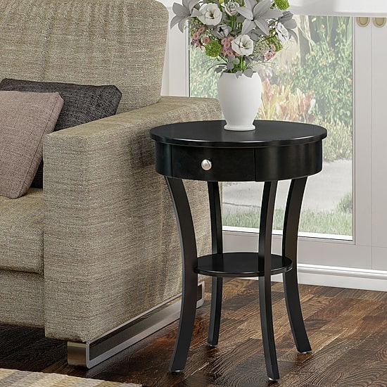 Convenience Concepts Schaffer Living Room Collection Storage 1-Drawer End Table