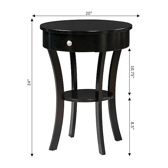 Convenience Concepts Schaffer Living Room Collection Storage 1-Drawer End Table