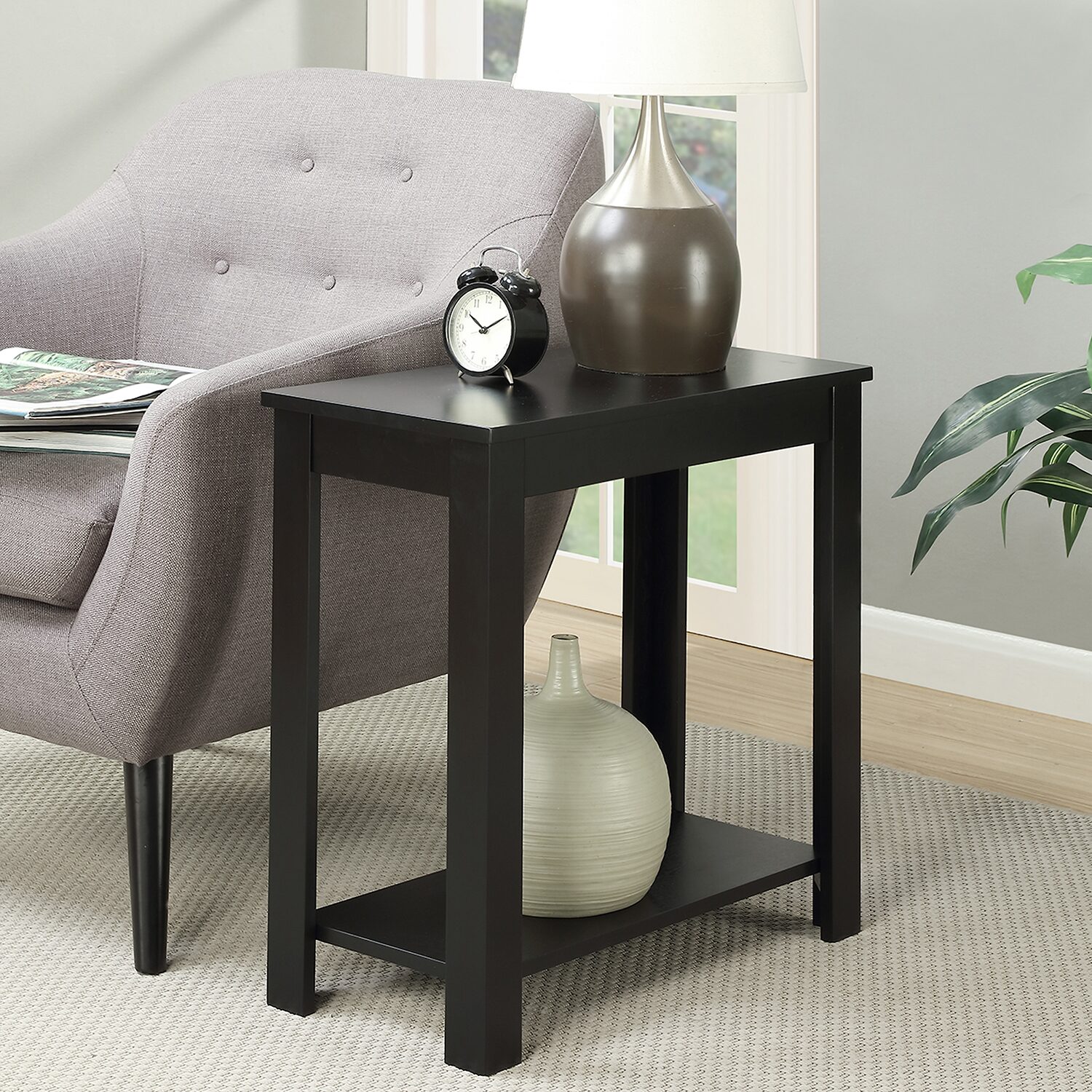 Convenience Concepts Baja Living Room Collection Storage Chairside Table