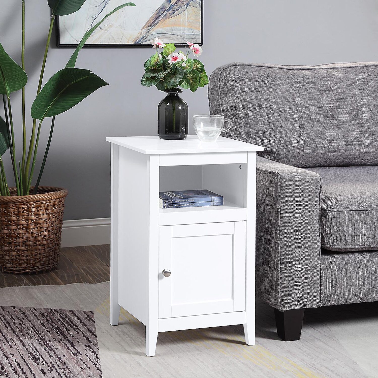 Convenience Concepts Designs2go Living Room Collection Storage End Table