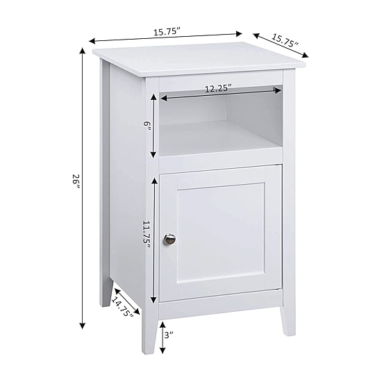 Convenience Concepts Designs2go Living Room Collection Storage End Table