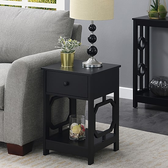 Convenience Concepts Omega Living Room Collection Storage 1-Drawer End Table