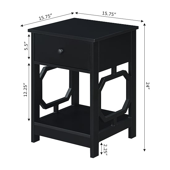 Convenience Concepts Omega Living Room Collection Storage 1-Drawer End Table