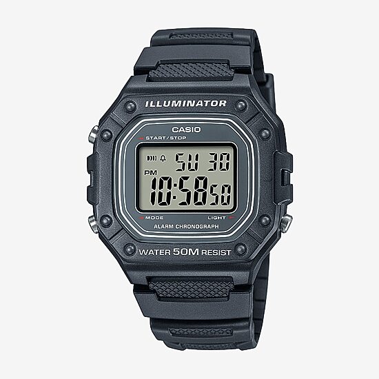 Casio Mens Gray Strap Watch W218h-8av
