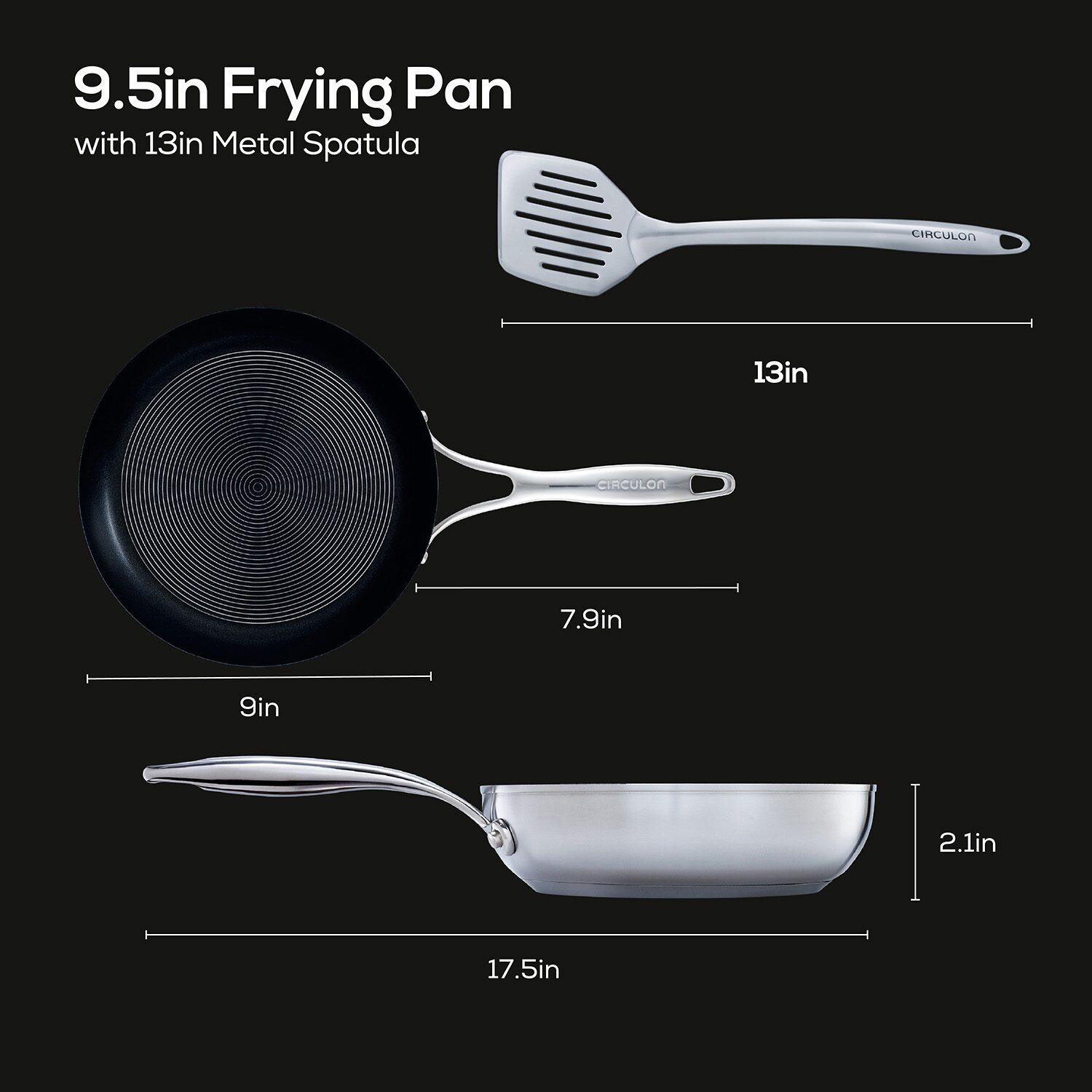 Circulon Steelshield Stainless Steel Cookware Set and Spatula