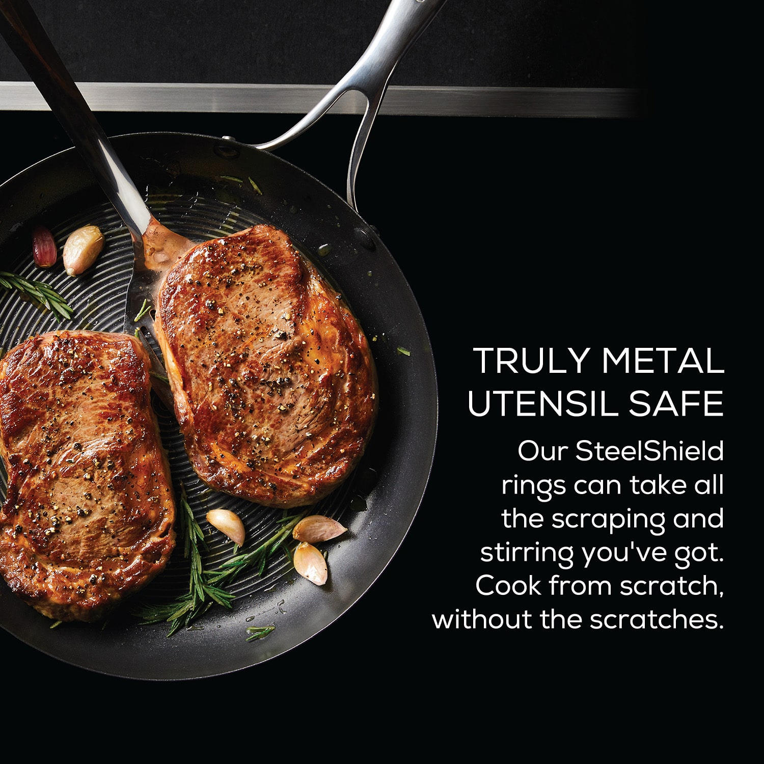 Circulon Steelshield Stainless Steel Cookware Set and Spatula