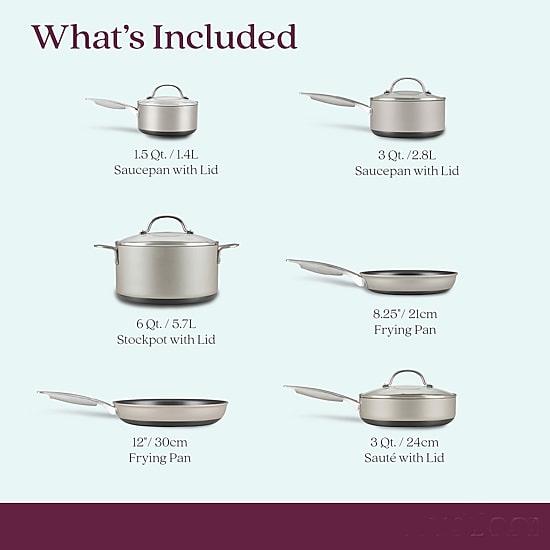 Anolon Achieve Hard Anodized 10-pc. Cookware Set