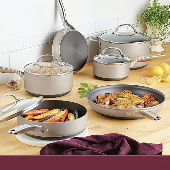Anolon Achieve Hard Anodized 10-pc. Cookware Set