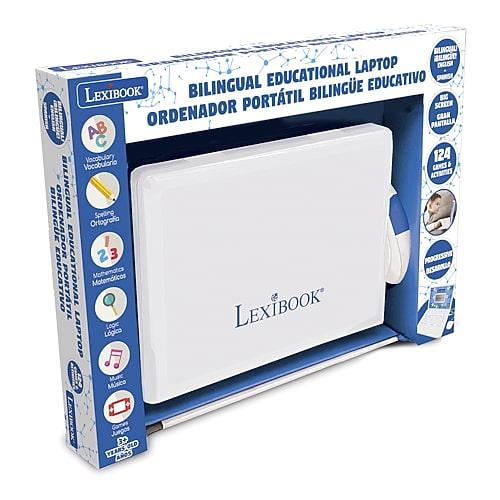 Lexibook unicorn bilingual educational laptop - 124 activities electronic learning, one size, multiple colors