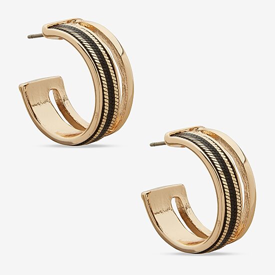 Worthington Womens 63.5mm Hoop Earrings