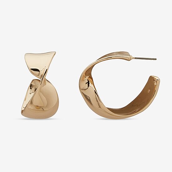 Worthington Womens 27.9mm Hoop Earrings