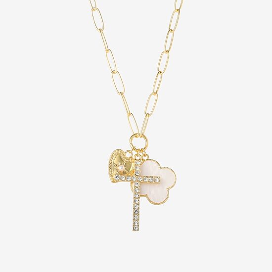 JS Jessica Simpson Womens Multi Color Alloy 18 Inch Pendant Necklace