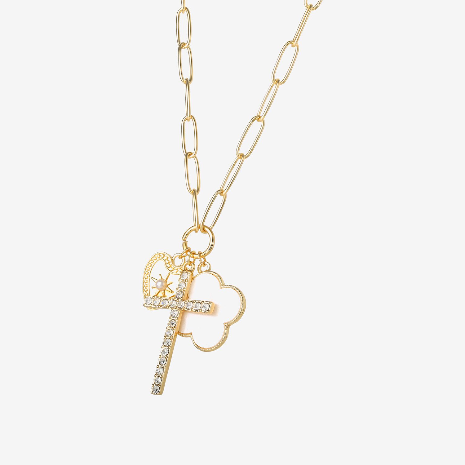 JS Jessica Simpson Womens Multi Color Alloy 18 Inch Pendant Necklace