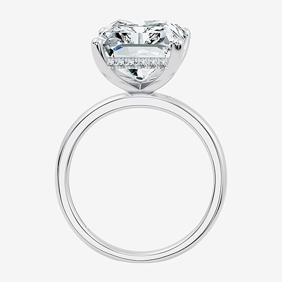 Signature By Modern Bride (F / Vs2) Womens 8 1/10 Ct. T.W. Lab Grown White Diamond 14K Gold Rectangular Engagement Ring