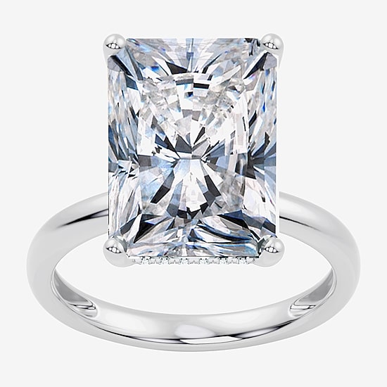Signature By Modern Bride (F / Vs2) Womens 8 1/10 Ct. T.W. Lab Grown White Diamond 14K Gold Rectangular Engagement Ring