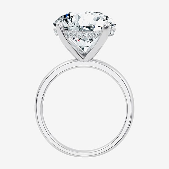 Signature By Modern Bride (F / Vs2) Womens 10 1/10 Ct. T.W. Lab Grown White Diamond 14K Gold Round Engagement Ring