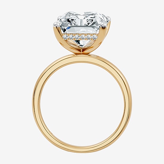 Signature By Modern Bride (F / Vs2) Womens 10 1/10 Ct. T.W. Lab Grown White Diamond 14K Gold Rectangular Engagement Ring