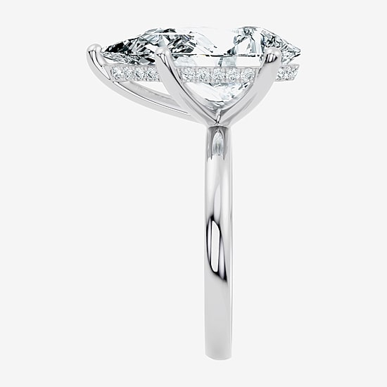 Signature By Modern Bride (F / Vs2) Womens 8 1/10 Ct. T.W. Lab Grown White Diamond 14K Gold Pear Engagement Ring