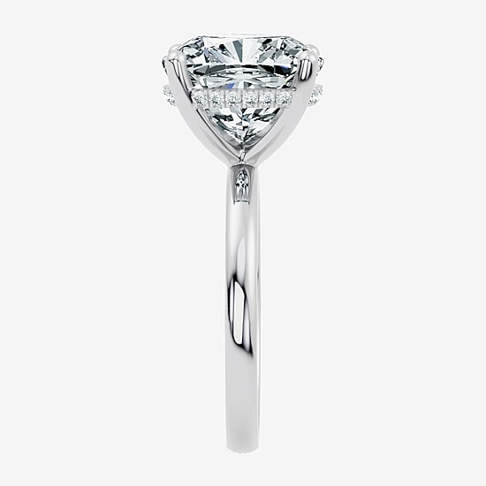 Signature By Modern Bride (F / Vs2) Womens 10 1/10 Ct. T.W. Lab Grown White Diamond 14K Gold Cushion Engagement Ring