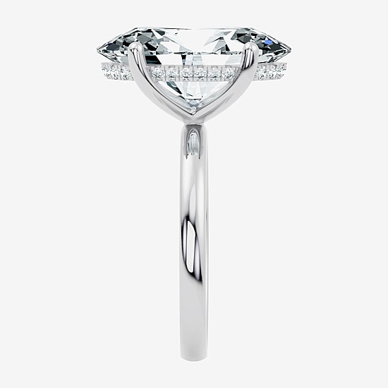 Signature By Modern Bride (F / Vs2) Womens 8 1/10 Ct. T.W. Lab Grown White Diamond 14K Gold Oval Engagement Ring