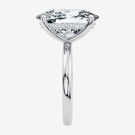 Signature By Modern Bride (F / Vs2) Womens 8 1/10 Ct. T.W. Lab Grown White Diamond 14K Gold Cushion Engagement Ring