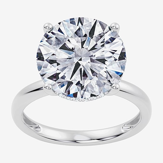 Signature By Modern Bride (F / Vs2) Womens 8 1/10 Ct. T.W. Lab Grown White Diamond 14K Gold Round Engagement Ring